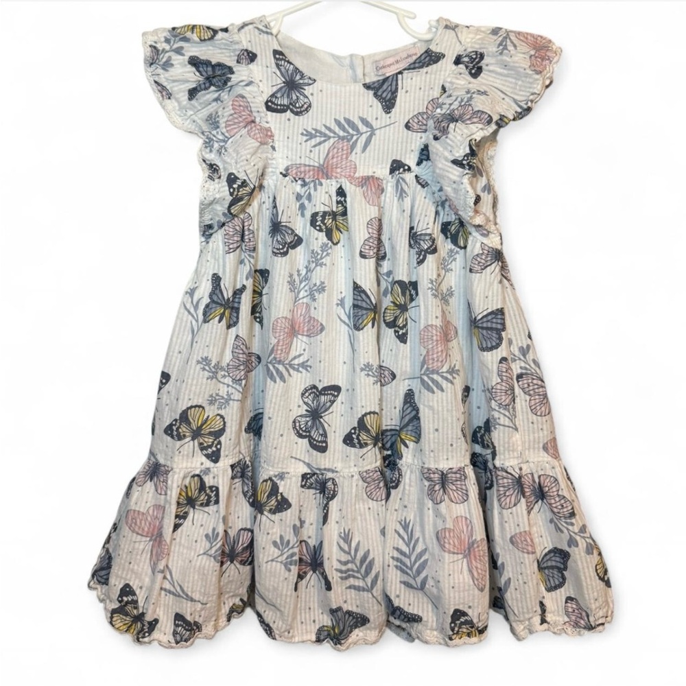 Catherine Malandrino Pink kids dress Flutter Sleeves 3T